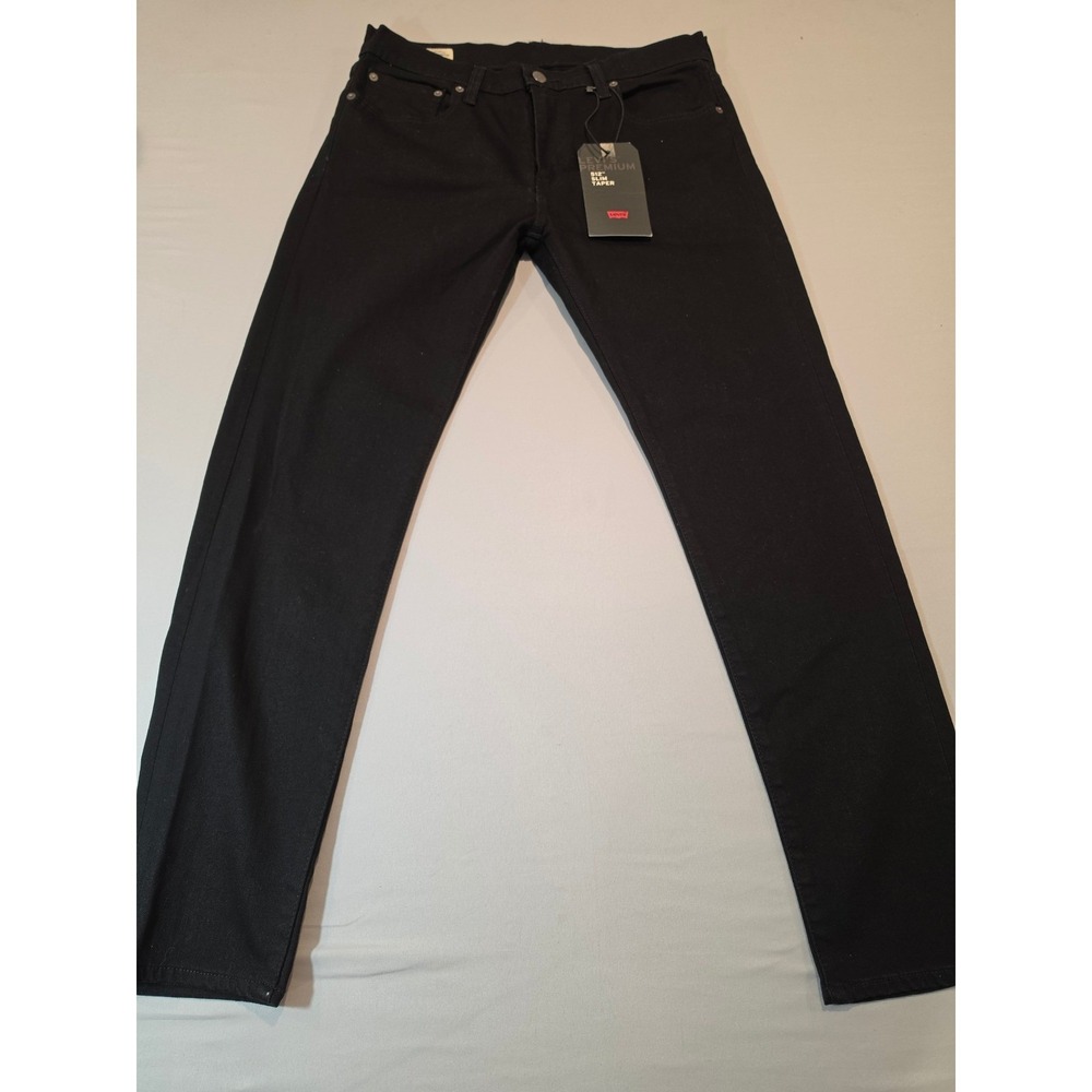 Levis Premium 512 Slim Taper Mens Jeans Black 33x30 288330013 New - Picture 1 of 8